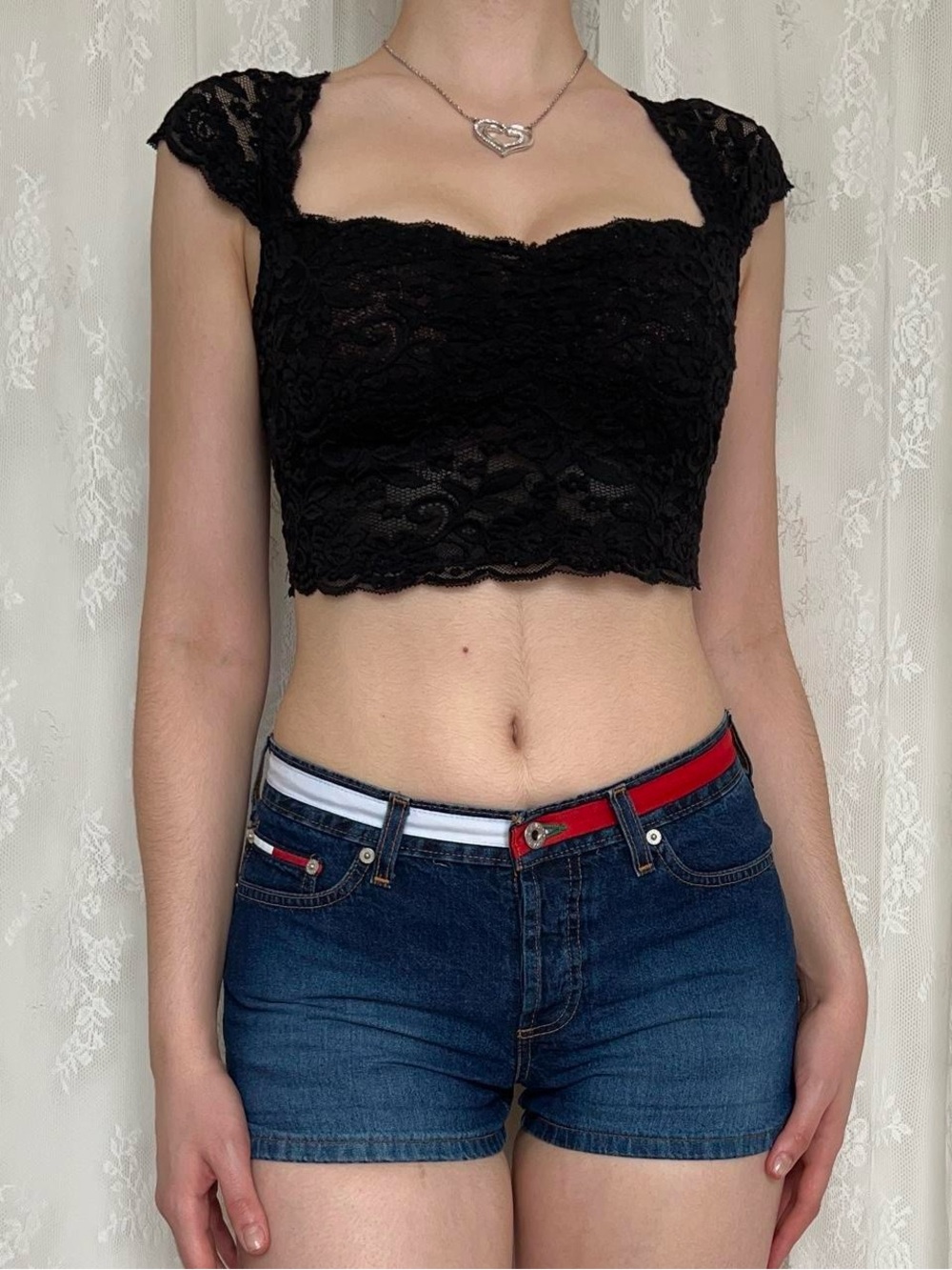 Y2K 2000s Mid Rise Denim Shorts